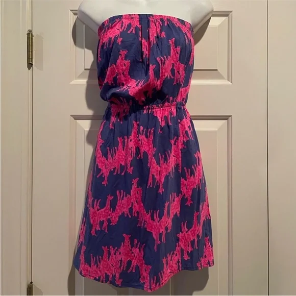 Lilly Pulitzer Strapless Windsor Dress XS Pink Purple - Picture 4 of 7